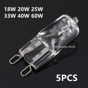 5PCS G9 230V 25W 33W 40W 60W 삽입 된 구슬 크리스탈 램프 할로겐 전구 LED 에코 캡슐