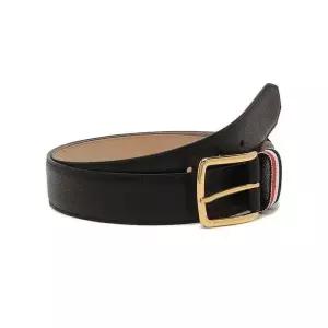 [톰브라운] 삼선 루프 페블 그레인 레더 벨트 블랙 MCX039A 00198 139796888