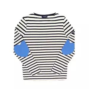 [세인트제임스] 보쟈니 스트라이프 하트 패치 긴팔티 138955865