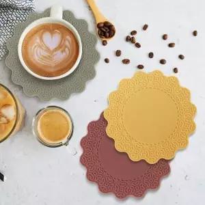 차받침 레이스컵받침 컵받침대 실리콘 티코스터 찻잔