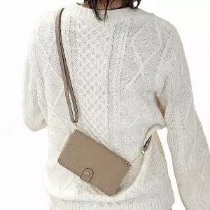 가죽 지퍼 장지갑 카드수납 핸들 크로스백