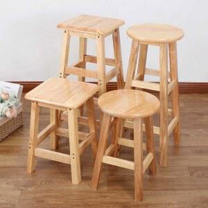 나무 홈바의자 레스토랑 바의자 스툴 바텐 원형 50cm 높이 높은