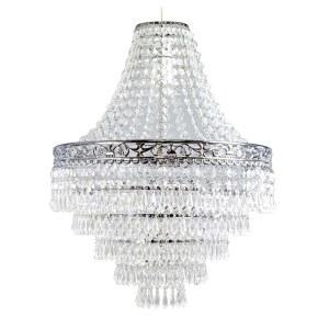 BLENHEIM 47CM 플라스틱 대형 샹들리에 그늘 물방울 맞춤 전구 제외 없음 라이트 펜던트 램프 키트 간편한 코드