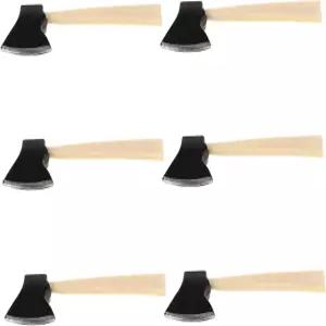 인형의 집 정원 놀이를 위한 정밀 제작 미니 도끼 6개 장난감 도구 세트와 소년 소녀용