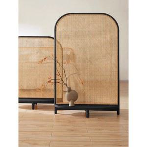 라탄 가벽 우드 8m 간살 이중층 공간분리 파티션 스크린 우드파티션 낮은