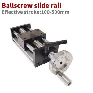 선형 가이드 슬라이딩 테이블 100 500MM SFU1204 스크류 3D 프린터 이중 CNC 핸드 XY 스트로크 광축