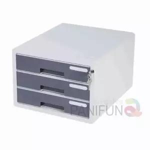 3단 서류함 그레이 종이서랍장 서랍수납함 서류수납 책보관 파일정리함
