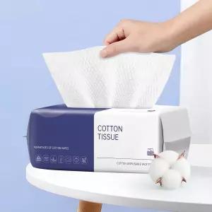 일회용 페이스 타월 부드러운 면 드라이 물티슈용 100 카운트 세안 및 건조용 페이셜 천 클렌징용 티슈