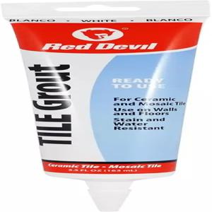 레드 데빌 0425 프리믹스 타일 그라우트 스퀴즈 튜브 5.5온스 화이트