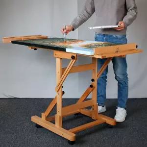 스탠드 미술학원 대형이젤 수직 작업대 유화대