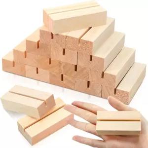 ISUSER 15피스 우드 테이블 번호 스탠드 플레이스 카드 홀더 그림 아크릴 사인 생일 파티 홈 데코레이션