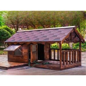 사계절용 강화 목재 강아지집 테디 튼튼한 야외 대형 사계절 개집 S 겨울용 비숑 보온 강아지원목하우스