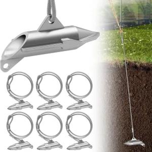 창고용 다볼랑 6팩 지상 앵커 트래핑용 헤비 듀티 어스 울타리 온실 카포트 가제보 텐트 스윙 세트