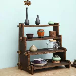 오동나무 찻잔 주전자 선반 보관 다기세트 다기 캐비닛 세트