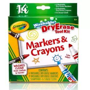 크레욜라 보드용 크레용 8색과 수성 마카 6색 세트 [ACD8586]