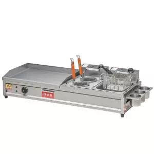 대형 철판 업소용 전기 철판그릴 겸용 기계 노점 볶음밥 사각