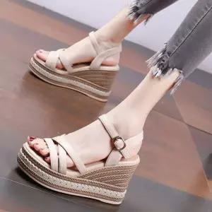 가보시 웨지힐 여성 통굽 샌들 가보시웨지힐 키높이 여름