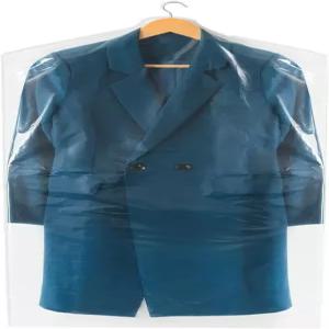 40인치 길이의 옷을 위한 60팩 드라이클리닝 가방 - 옷 걸이용 투명 비닐 의류 정장 코트 셔츠 바지를