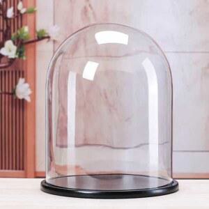 유리돔 투명케이스 쥬얼리 피규어 받침대 5X7cm 주얼리 케이크 포장 소형 뚜껑 결혼