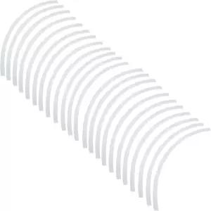 X AutoHOX 20개 장착 20인치 휠 오토바이 자동차 림 스티커 스트립 반사 스트라이프 테이프 리플렉터 실버