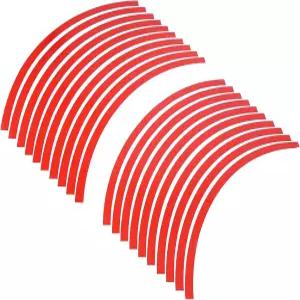 X AutoHOX 20개 장착 20인치 휠 오토바이 자동차 림 스티커 스트립 반사 스트라이프 테이프 리플렉터 레드