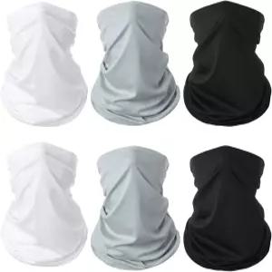 6피스 여름용 얼굴 커버 스카프 남성용 넥 게이터 자외선 차단 통기성 사이클링 러닝