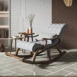 원목흔들의자 독서 스윙체어 엔틱 라이트그레이