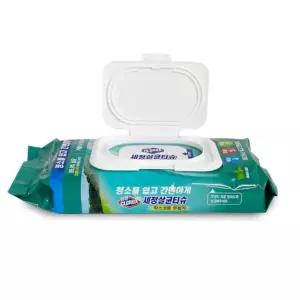 60매 세정살균티슈 바닥청소포 일회용물걸레 행주티슈 행주물티슈