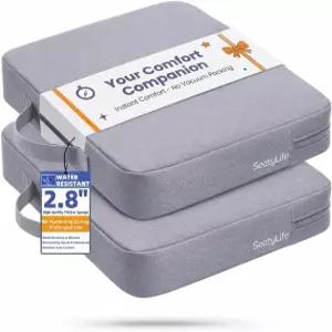 블리처스를 위한 프리미엄 스타디움 시트 쿠션 - 장시간 앉아 있을 때 사용할 수 있는 추가 두께 방수 2팩