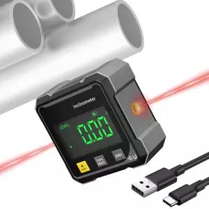 2026년 업그레이드된 4면 마그네틱 디지털 각도 게이지 파인더 백라이트가 장착된 큐브 경사계 테이블 톱