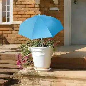 SWYLANSKY 야외 식물용 우산 화분용 정원 그늘막 침대용 햇빛 가리개 업그레이드된 소형 식물 21인치 직경