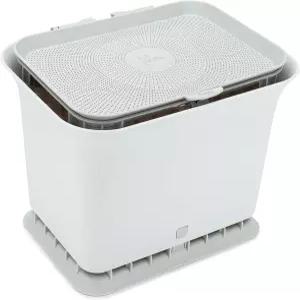 풀 서클 신선한 공기 주방 퇴비통 - 특허받은 흐름 설계가 적용된 냄새 감소 조리대 퇴비 용기 봉투 포함