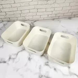 소품바구니 펜트리 정리 바구니 화이트 미니 사각 바스켓