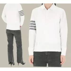 [톰브라운] 사선완장 피케이 긴팔 폴로 티셔츠 147193827