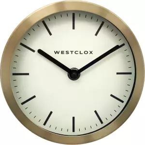 가정용 또는 사무실용 Westclox 현대식 테이블 및 벽 시계 - 브러시드 골드 메탈 프레임 접이식 스탠드