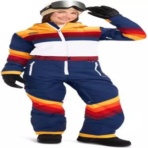 팁시 엘프 여성용 스노우 수트 - 레트로 귀여운 단열 스키 따뜻한 방수 겨울 원피스 의상