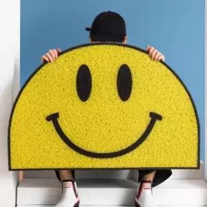 ( )노랑 스마일 PVC 현관 매트 발매트 러그