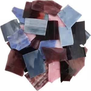 라냐니 스테인드글라스 스크랩 시트 공예용 유리 모자이크 타일 35온스 밸류 팩 정렬된 색상 및 질감