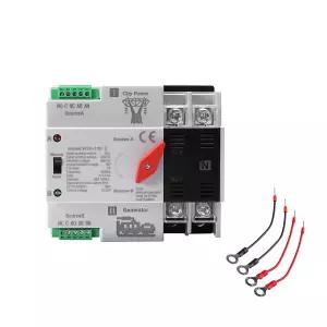 63암페어 AC110V 자동/수동 전송 스위치 2P 50/60Hz 가정용 발전기용 2POLE 63A 미니 ATS 태양열 자동 이중