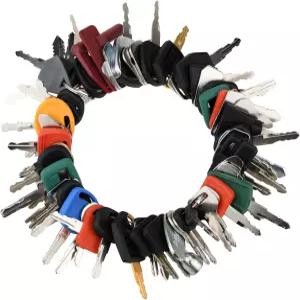 Tecreddy 70 중장비 키 마스터 세트 고양이 애벌레 존 디어 코마츠 볼보 밥캣 쿠보타 JCB 산이 테렉스