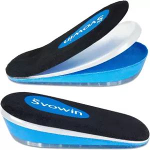 다리 길이 불일치를 위한 스보윈 3겹 조절 가능한 힐 웨지 트 을 높이 증가 깔창 아킬레스건염 남성용 젤