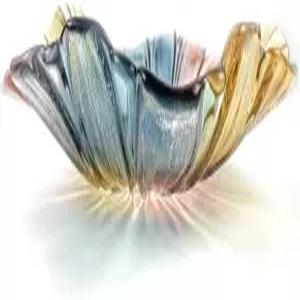 EWEIGEER 11.5인치 크리스탈 유리 컬러풀 과일 그릇 디저트 케이크 캔디 스낵 접시 아트 해바라기 모양