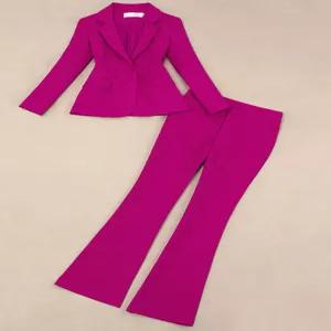 여성 정장세트 바지정장 슬림 슬림핏 슬랙스 투피스 원버튼 정장 수트 팬츠 바지 가을 세트