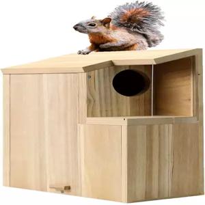 순디아 대형 다람쥐 가족 집 소나무 번식을 위한 둥지 나무 상자 포함