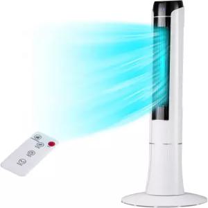 리모컨이 있는 탱쿨라 48인치 타워 팬 3단 속도 모드 1-15시간 타이머 및 LED 디스플레이 80° 진동 바닥