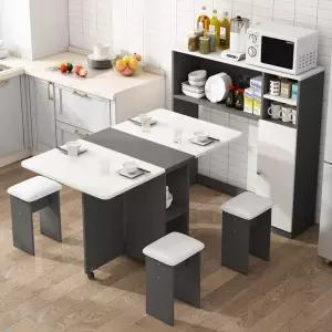 주방 렌지대 선반 접이식 주방선반 폴딩 다이 식탁 철제 이동식 브래킷 전자 벽선반