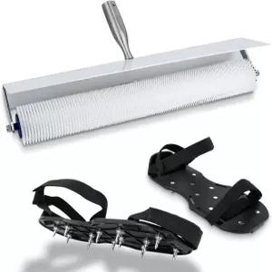 셀프 레벨링 시멘트 공구 키트 스파이크 스크리딩 복합 롤러 바닥 시공 신발 500mm 에폭시 바닥재