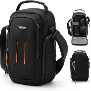 캐논 니콘용 Cwatcun Campact 카메라 가방 작은 슬링 케이스 소니 후지 렌즈 DSLR SLR 미러리스 어깨