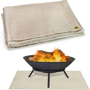 야스디리 파이어 피트 매트 데크 방화용 36.6x39.4인치 언더 그릴 야외 보호대 파티오 잔디 텐트 스토브용