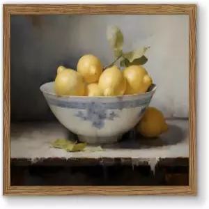 아르테비오 빈티지 액자 식당 벽 아트 주방 그림 장식 옐로 레몬 스틸 라이프 유화 소박한 농가 캔버스